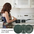 thumbnail image 1 of Trivet Mat Set with 3 Carved Patterns Hot Pot Hot Pads, Xinsrenus Under $5! Trivet Mat Set with, 1 of 4
