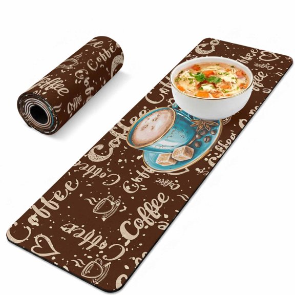 Trivet Table Runner for Hot Dishes Coffee Cup Beans Heat Resistant Hot Plates Mat Non Slip Pot Holders Runner Mat Sugar Farmhouse Style Vintage Table Countertop Protector for Kitchen 12x40