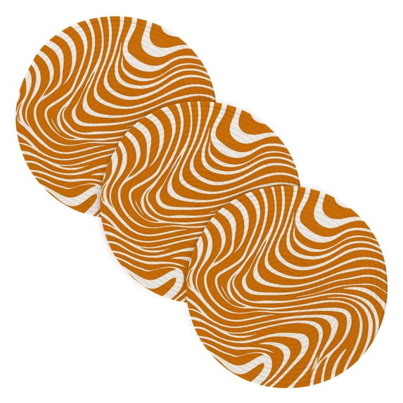 Trivets for Hot Dishes 15 Inches Hot Pads 3 Pcs Heat Resistant Mats for Countertop Polyester Cord Braiding Durable and Absorbent,Applicable to Kitchen Decor Optical Illusion Style