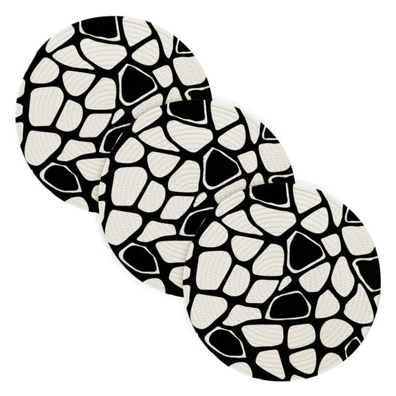 Trivets for Hot Dishes 15 Inches Hot Pads 3 Pcs Heat Resistant Mats for Countertop Polyester Cord Braiding Durable and AbsorbentApplicable to Kitchen Decor Slate
