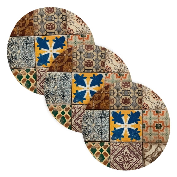 Trivets for Hot Dishes 15 Inches Hot Pads 3 Pcs Heat Resistant Mats for Countertop Polyester Cord Braiding Durable and AbsorbentApplicable to Kitchen Decor The Tile's Years Of Wear