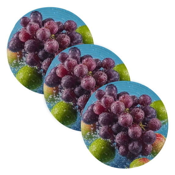 Trivets for Hot Dishes 15 Inches Hot Pads 3 Pcs Heat Resistant Mats for Countertop Polyester Cord Braiding Durable and Absorbent,Applicable to Kitchen Decor Watermelon