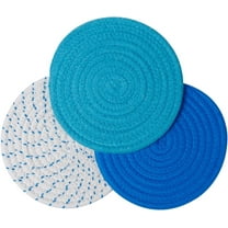 Trivets for Hot Dishes, Large Trivet for Hot Pots and Pans 7 inches, Hot Pads for Kitchen Table, Coasters Cotton Mat to Protect Counter, Cooking Potholder (Mix 3 Pcs)