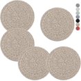 thumbnail image 1 of Trivets for Hot Dishes, Pots and Pans, 8  Hot Pads 5 count, Pot Holders for Kitchen,  Mat Protect Counter, Coasters Set  Essentials Farmhouse Decor (Brown), 1 of 7