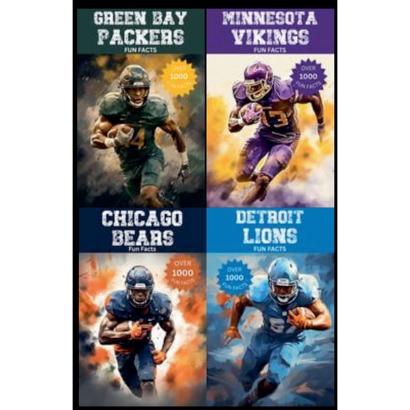 Trivia Ape NFL Team NFL Fun Facts - NFC North Bundle - 4000+ Fun Facts, Book 100, (Paperback)
