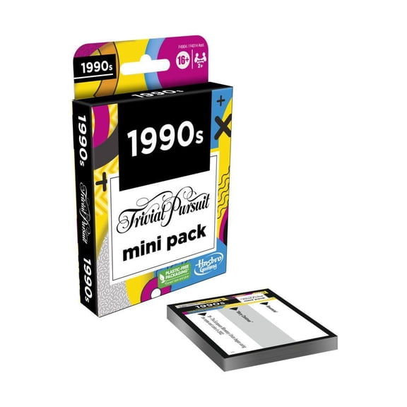 Trivial Pursuit 1990s Mini Pack Game, Fun Trivia Questions for Adults and Teens