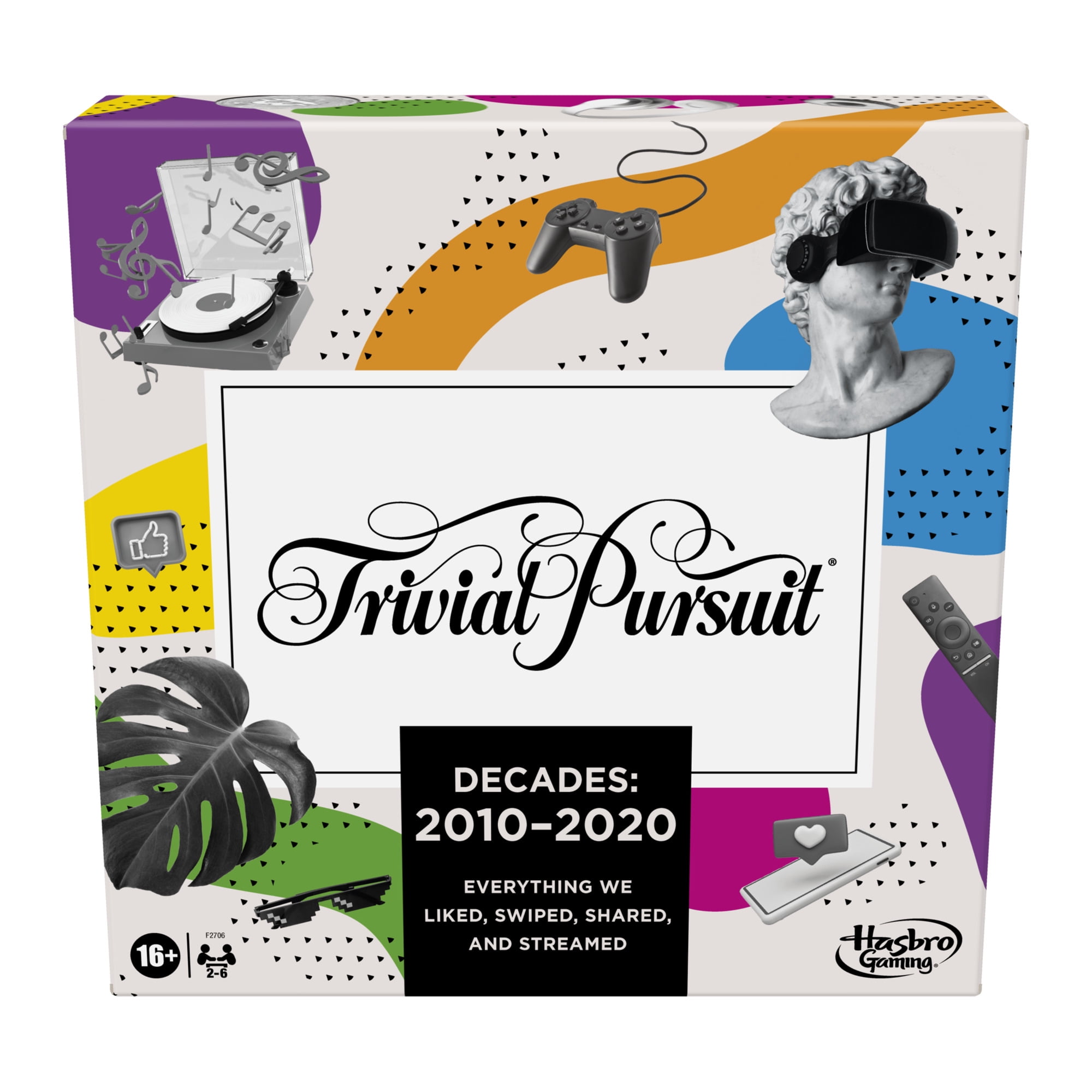 Trivial Pursuit Decades 2010 to 2020 Board Game for Teens and Family Ages 16 and Up, 2-6 Players