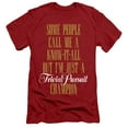 thumbnail image 1 of Trivial Pursuit Know It All S/S Adult 30/1 T-Shirt Cardinal, 1 of 1