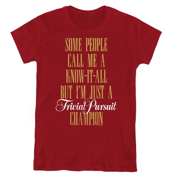 Trivial Pursuit Know It All S/S Women's T-Shirt Cardinal