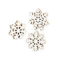 Trivibe 3PC Christmas Wooden Snowflake Tabletop Decor Distressed ...