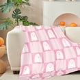 thumbnail image 1 of Trivibe Halloween Pink Ghost Sherpa Throw Blanket Cute Spooky Ghost Pattern Reversible Soft Plush Fleece Blanket for Sofa Couch Bed Indoor Halloween Seasonal Home Decoration, 1 of 6