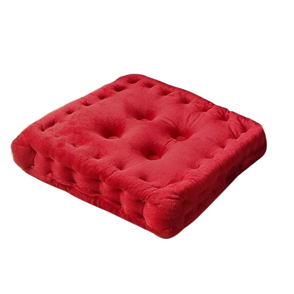Trivibe Tufted Square Floor Cushion Thick Plush Soft Seat Pad Padded Floor Pillow for Sitting On Floor Sofa Chair Bedroom Living Room Indoor Relaxing Space