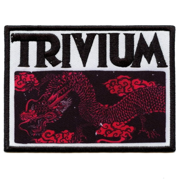 Trivium Rock Band Patch Deadmen Dragons Silhouette Sublimated Embroidery Iron On