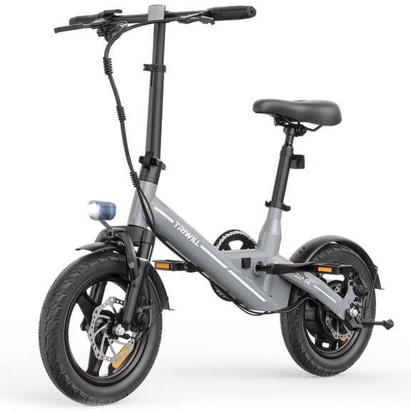 TRIWILL 14'' Foldable Electric Bike for Adults, 750W Peak Motor Ebike, 20MPH Electric Mini Bike, 36V 280Wh Battery Commuter Ebike, UL2849