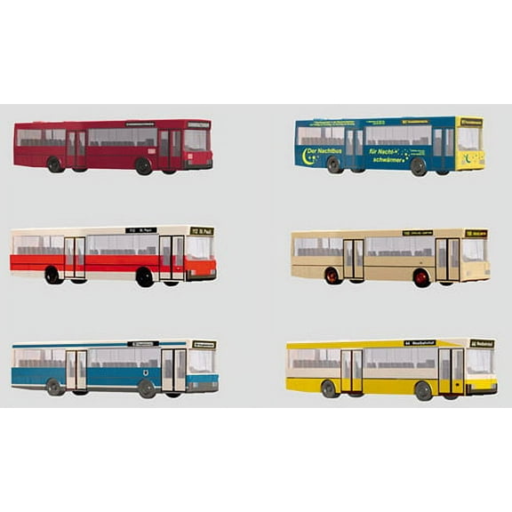 Trix 65400 N Omnibus Dealer Display Pack 2 Each of 6 Different Omnibus Vehicles