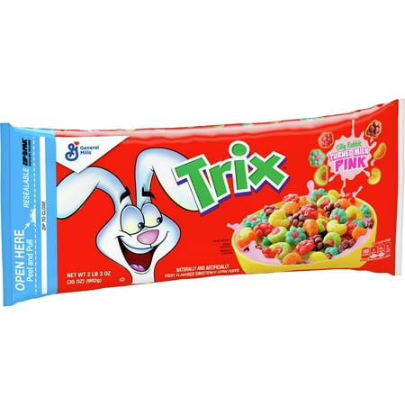 Trix, Cereal, Fruit Flavored Corn Puffs, 35 oz (Pack 4)