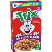 Trix Breakfast Cereal, 6 Fruity Shapes, Made with Whole Grain, Family Size, 16.1 oz