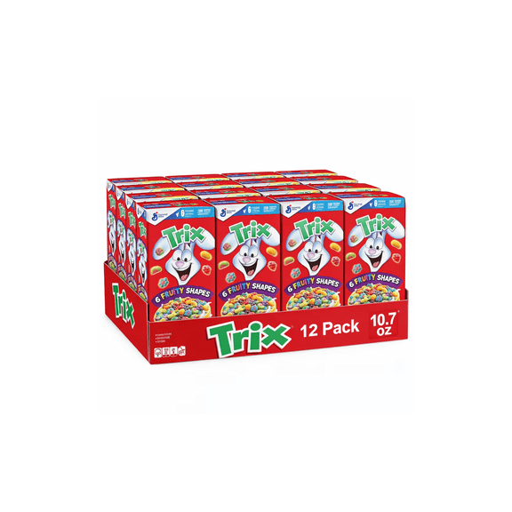 Trix Fruity Shapes Breakfast Cereal 10.7 oz Boxes (12 Count Case)