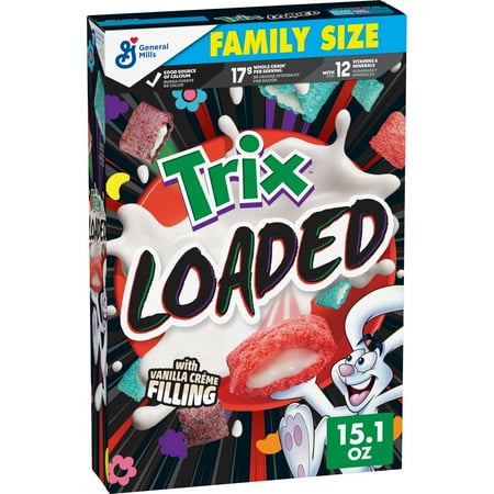 Trix Loaded Cereal, Made with Whole Grain, Family Size, 15.1 oz