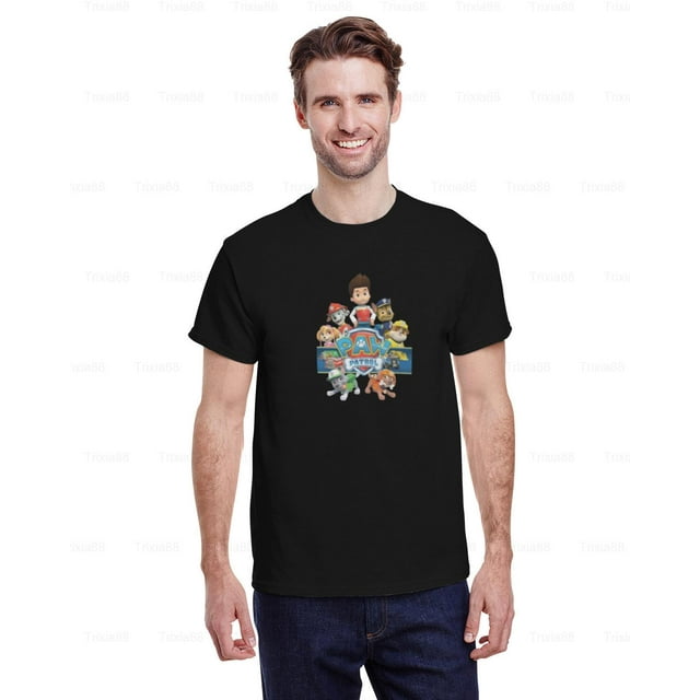 Trixia88 Paw Patrol Logo T-Shirt for Fans of the Beloved Cartoon, for men & women, up to size 5XL.