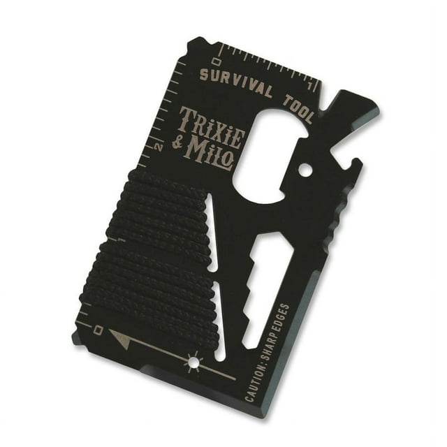 Trixie & Milo 2001921 Survival Wallet Multi-Tool, Black