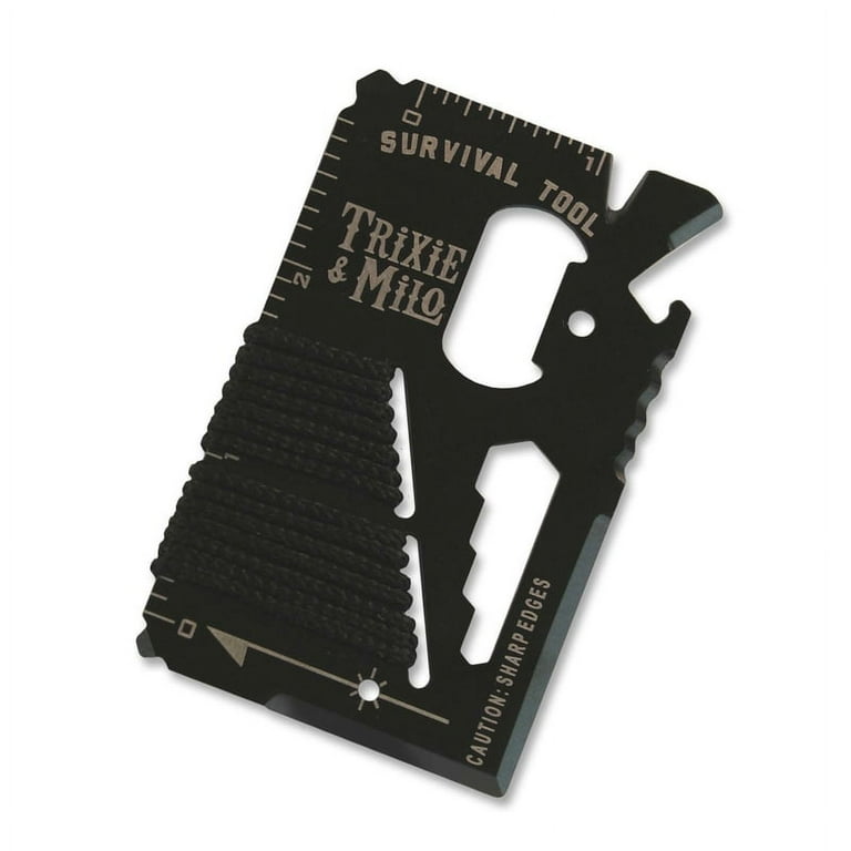 Trixie & Milo 2001921 Survival Wallet Multi-Tool, Black - Walmart.com