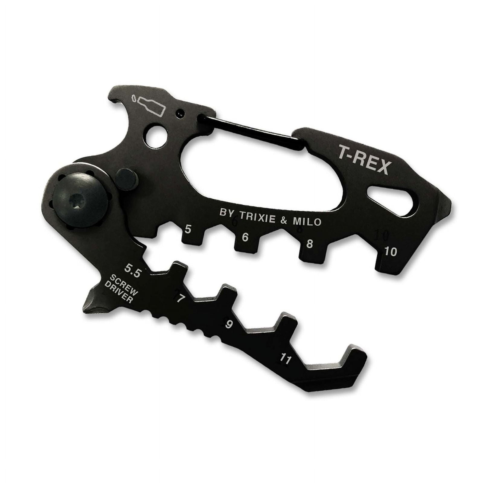 Trixie & Milo 2004676 T-Rex Carabiner Multi-Tool, Black - Walmart.com