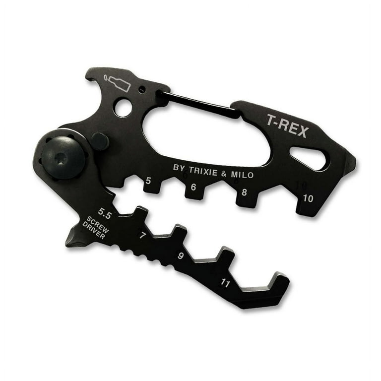 Trixie Milo 2004676 T-Rex Carabiner Multi-Tool, Black