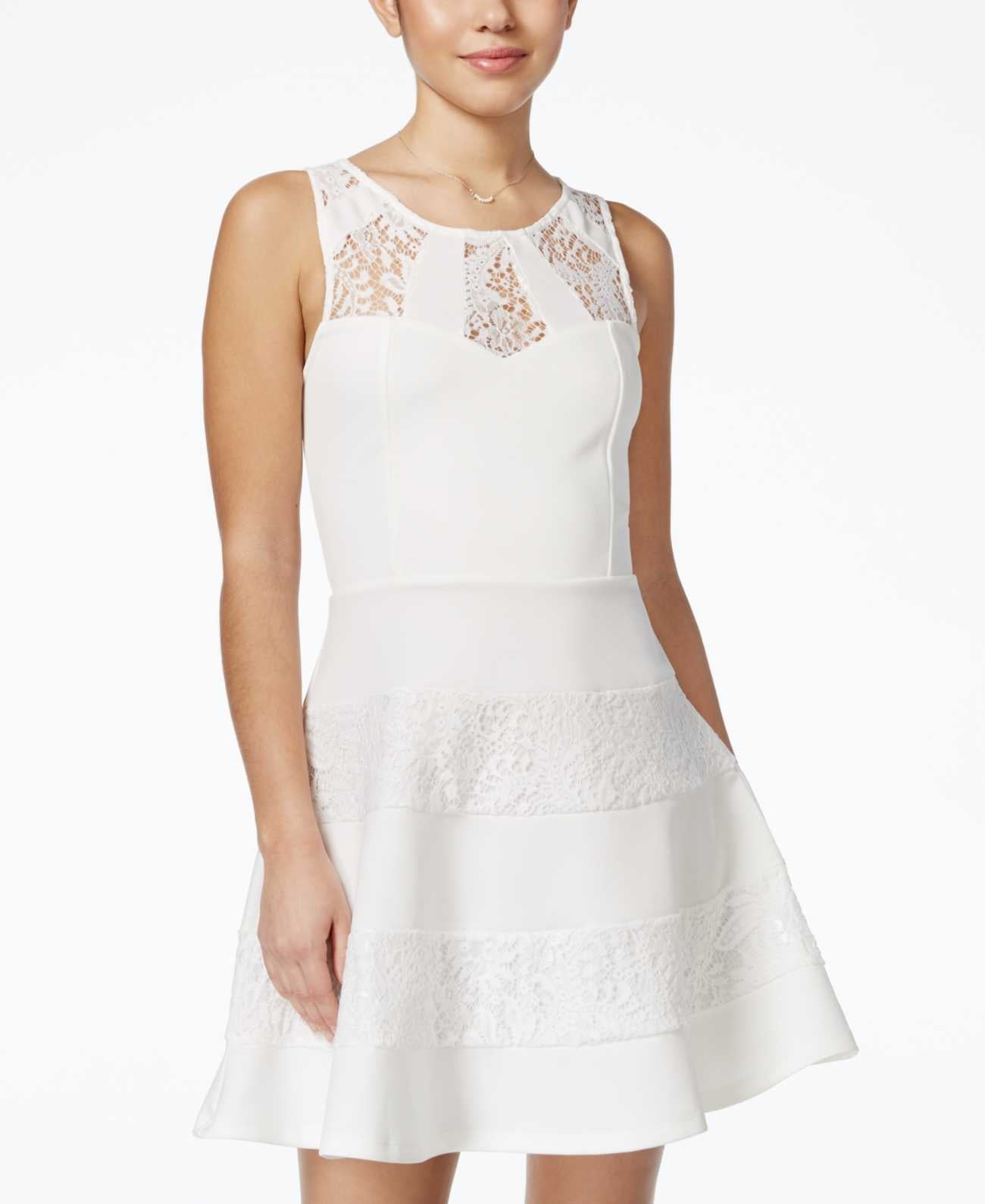 Trixxi Juniors Sleeveless Lace A Lin Ivory Size 5 - Walmart Business  Supplies