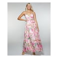 thumbnail image 1 of Trixxi Womens Juniors Floral Glitter Formal Dress, 1 of 2