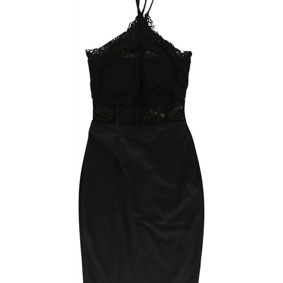 Trixxi Womens Lace Bodycon Dress, Black, Juniors, 1