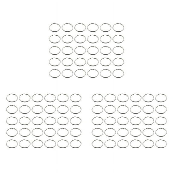 Trjgtas 180 Pcs 20mm Outside Dia Universal Split Key Rings Keychain Holders
