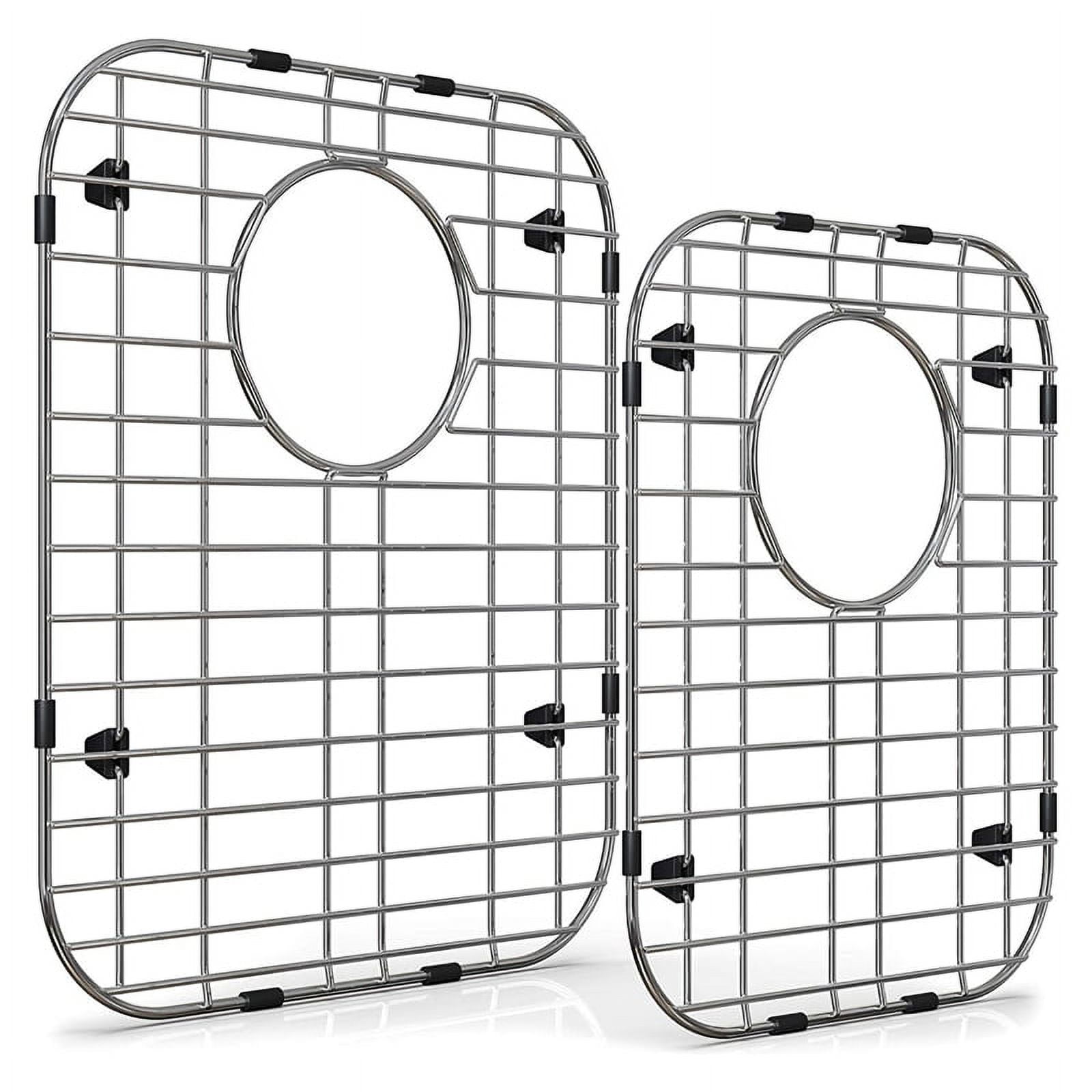 Trjgtas 2Pcs Sink Protectors for Kitchen Stainless Steel Sink Grid for