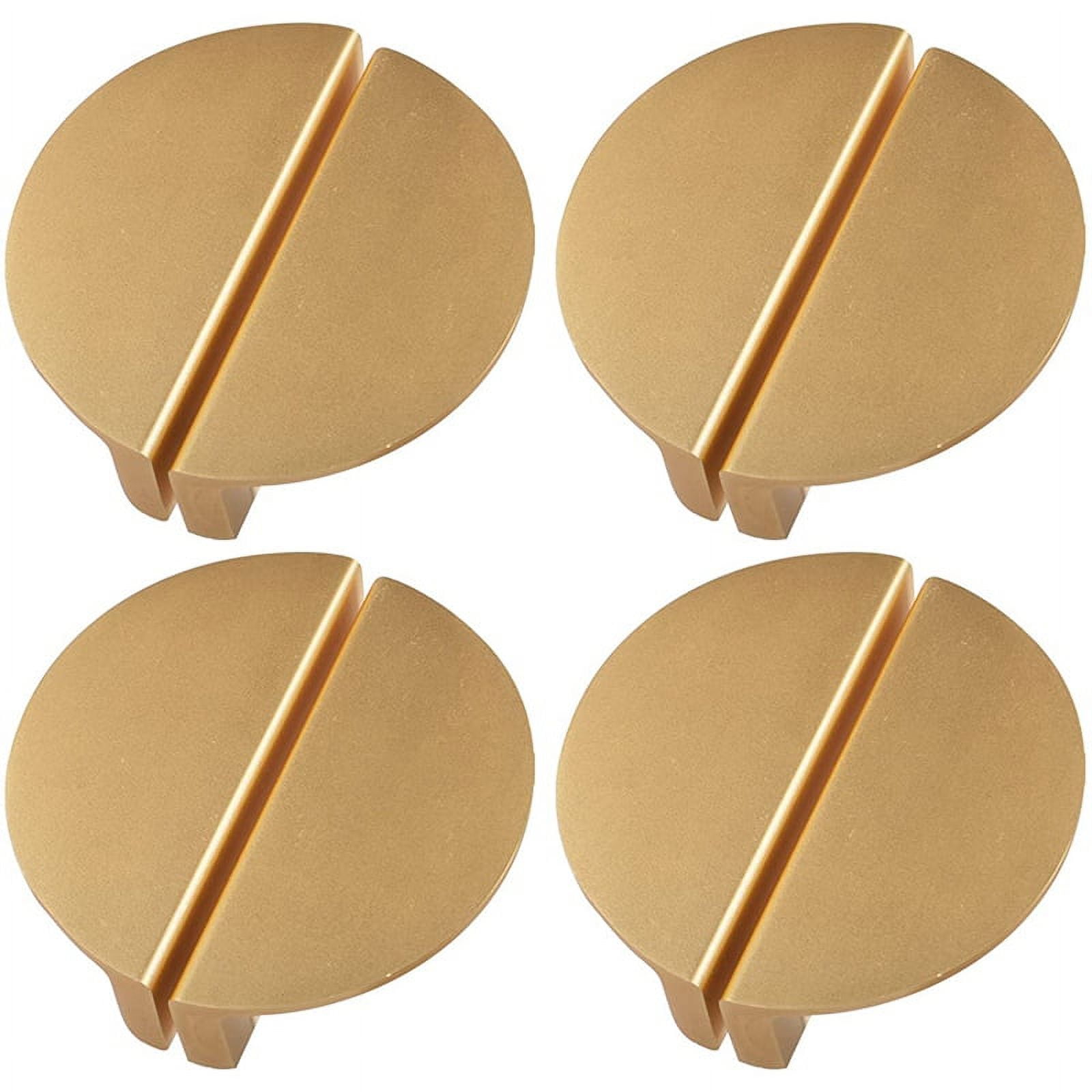 Trjgtas 8Pack Champagne Gold Drawer Pulls,2.5 Inch Half Moon