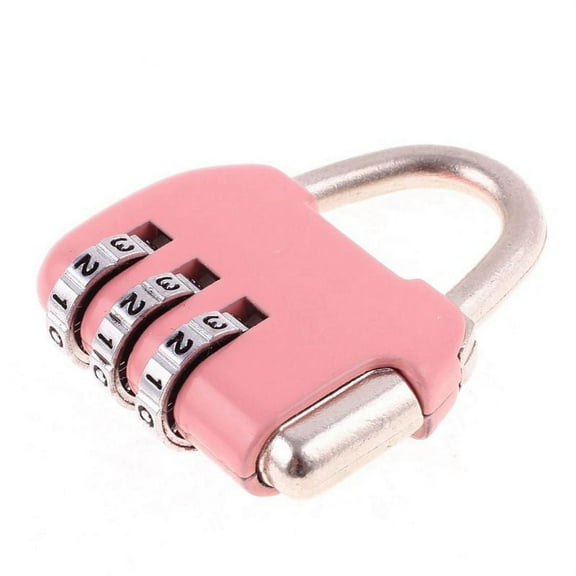 Trjgtas Luggage Box Resettable Combination Lock Padlock 3 Digit Number Pink