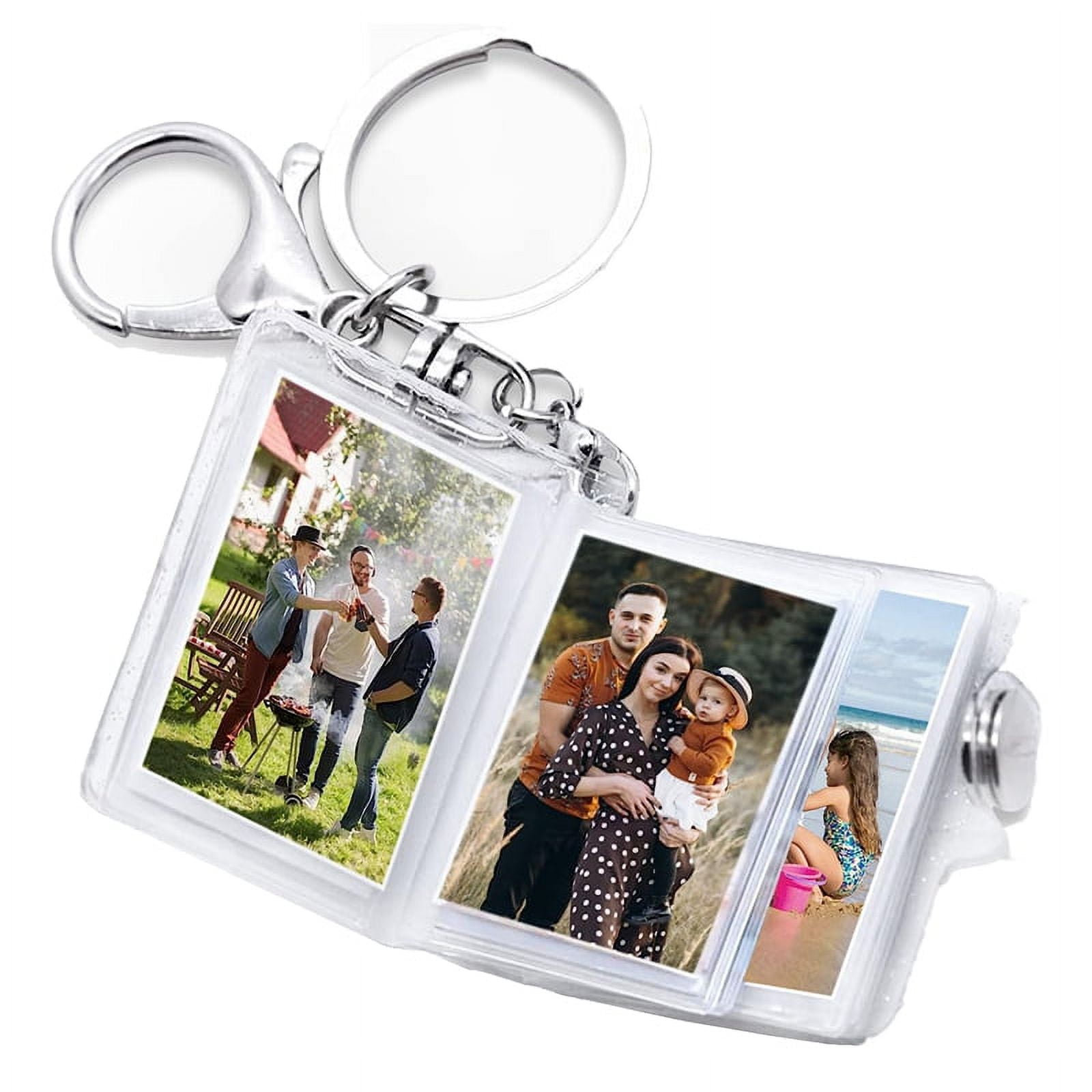 MXHBSTP 2Pcs Mini Photo Album, Small Photo Book Keyring, Photo Album Scrapbook Keyring Small Keyring Pockets Photo Key Accessories For Family Couples
