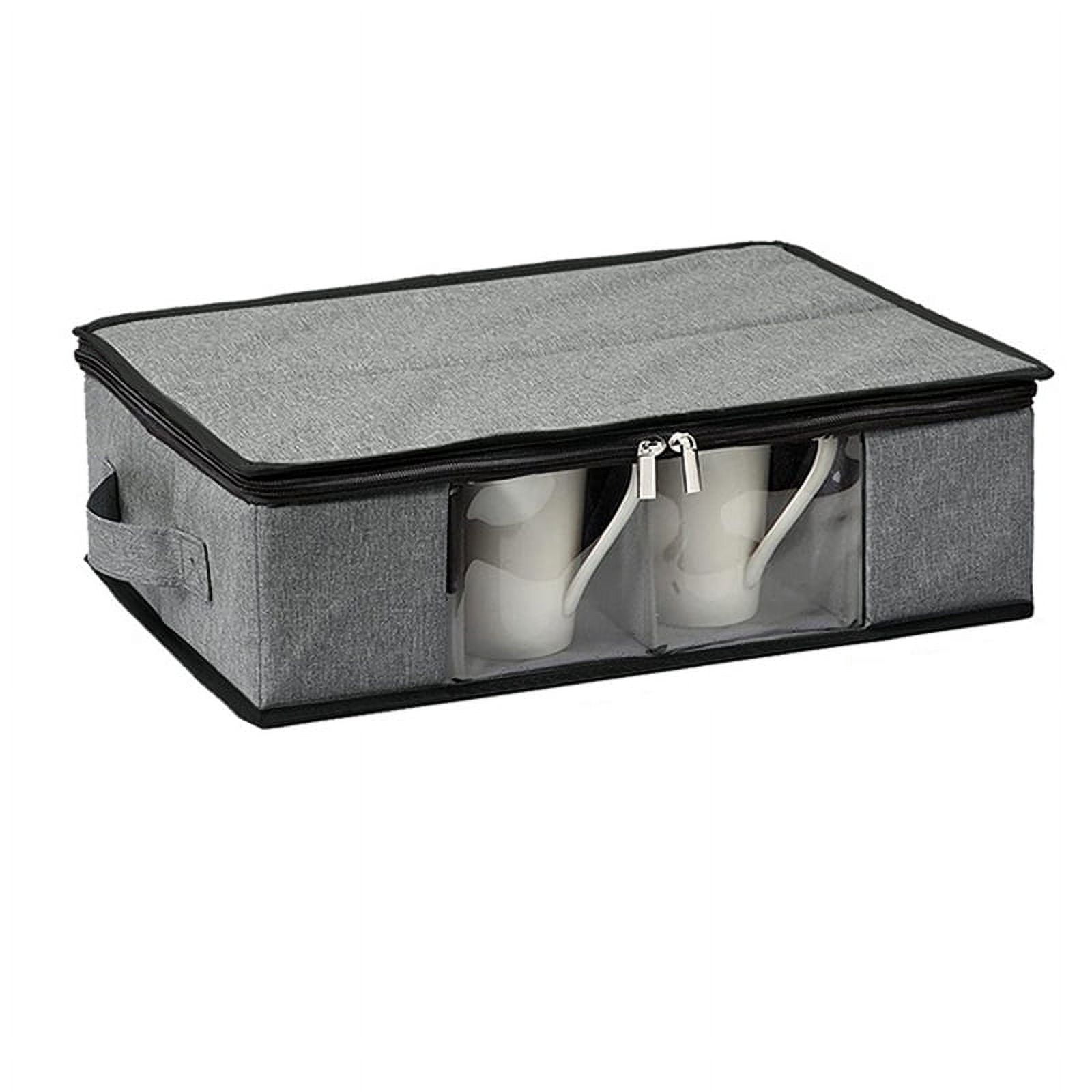 Trjgtas Mug and Cup Storage Box, Coffee Mug Organizer Tea Cup Storage