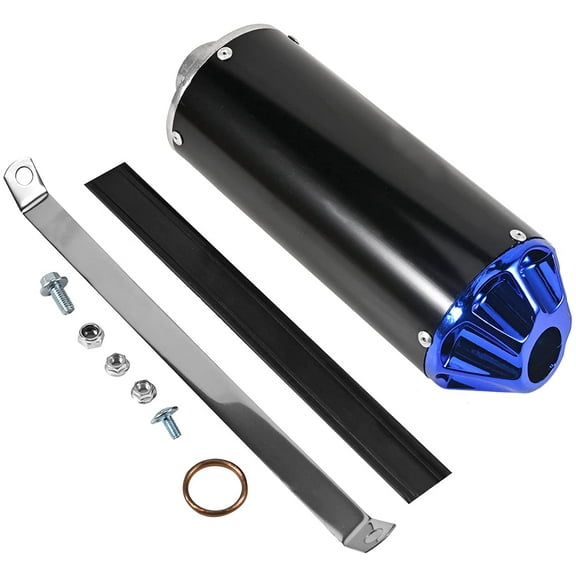 Trkimal 28mm Exhaust Muffler for CRF50 XR50 KLX SSR Thumpstar TTR YCF Lifan Apollo dbx18 50cc 70cc 90cc 110cc 125cc Chinese Pit Dirt Bike Parts (Blue)