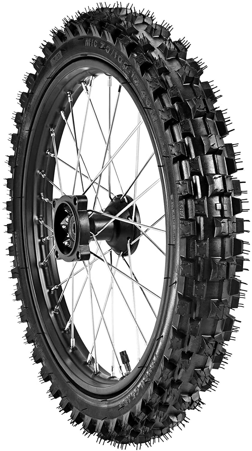 Complete Rear Wheel Assembly For Pit Bike - 90/100-16 Tire & 1.85x16 Rim, Fits 15mm Axle (125cc-250cc)