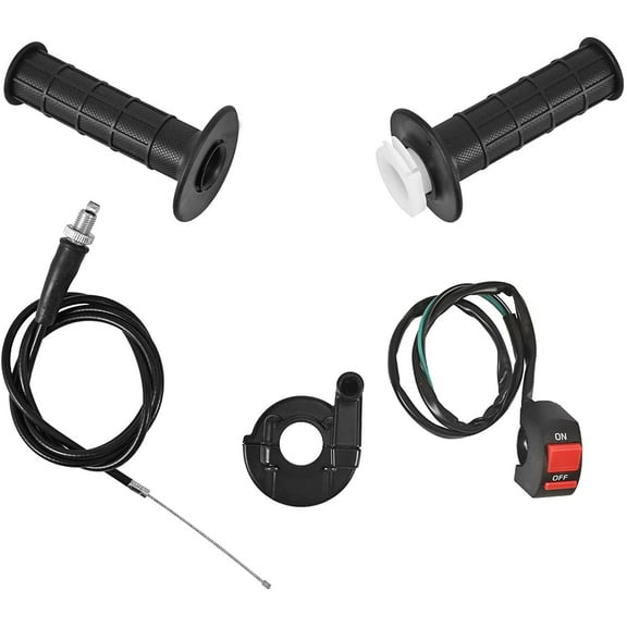 Trkimal Handle Bar Throttle Grips 50 Inch Cable for ATV Quad Pit Bike Dirt Bike Baja Mini Bike Mb165 Mb200 196cc 200cc Doodlebug Bike Fit for 22mm Bar