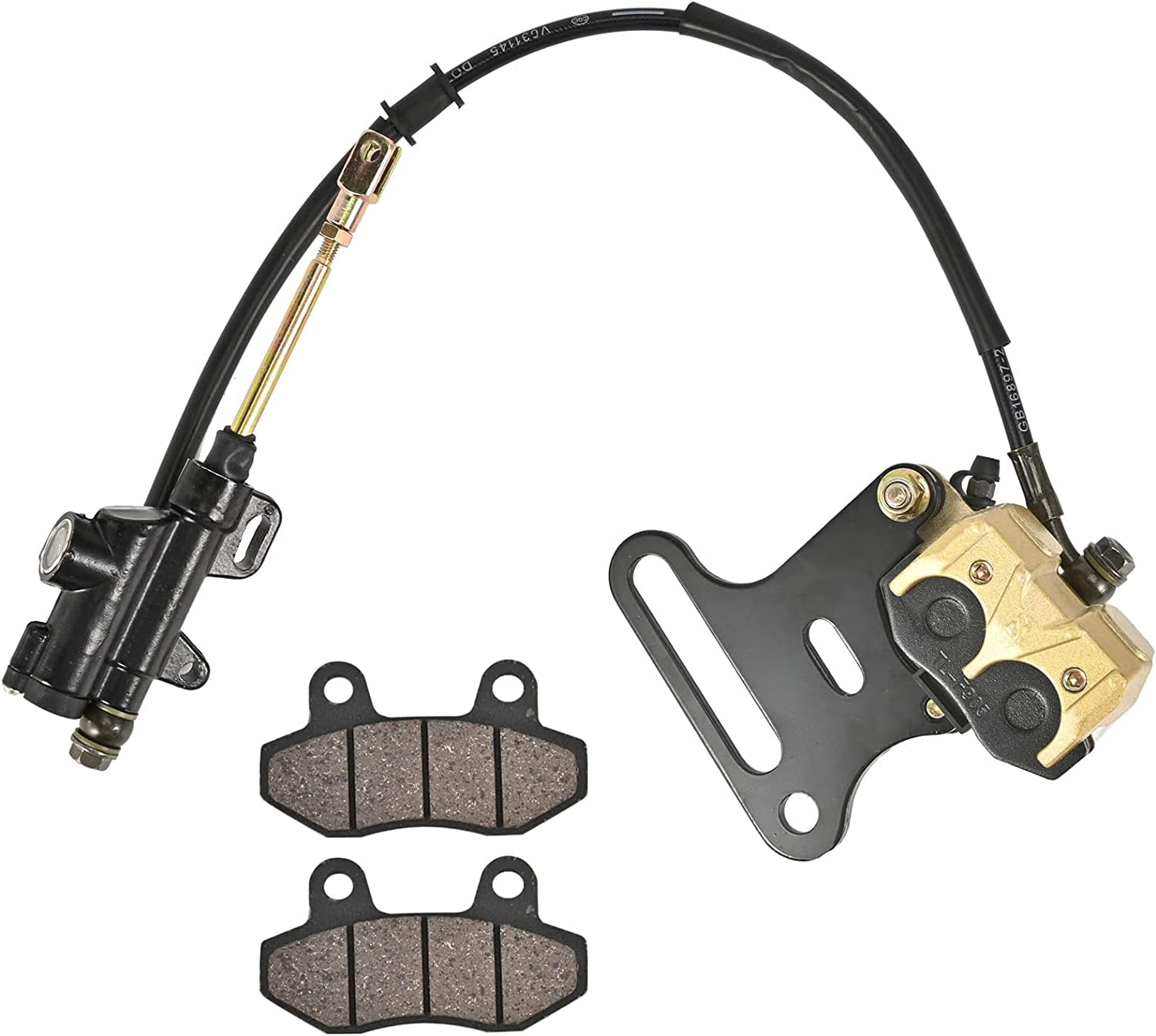 Trkimal Rear Brake Master Cylinder & Caliper Replacement for Chinese Dirt Pit Bike Baja SSR Apollo Taotao Roketa Sunl SSR 50cc 70cc 90cc 110ccc 125cc 200cc Fit 15mm Wheel Shaft(B Rear Master Cylinder)