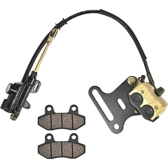 Trkimal Rear Brake Master Cylinder & Caliper Replacement for Chinese Dirt Pit Bike Baja SSR Apollo Taotao Roketa Sunl SSR 50cc 70cc 90cc 110ccc 125cc 200cc Fit 15mm Wheel Shaft(B Rear Master Cylinder)