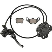 Trkimal Rear Hand Hydraulic Disc Brake Master Cylinder Caliper Assembly with Brake Pads for Chinese ATV Quad TaoTao Sunl Roketa NST Cool sport 50cc 70cc 90cc 110cc 125cc