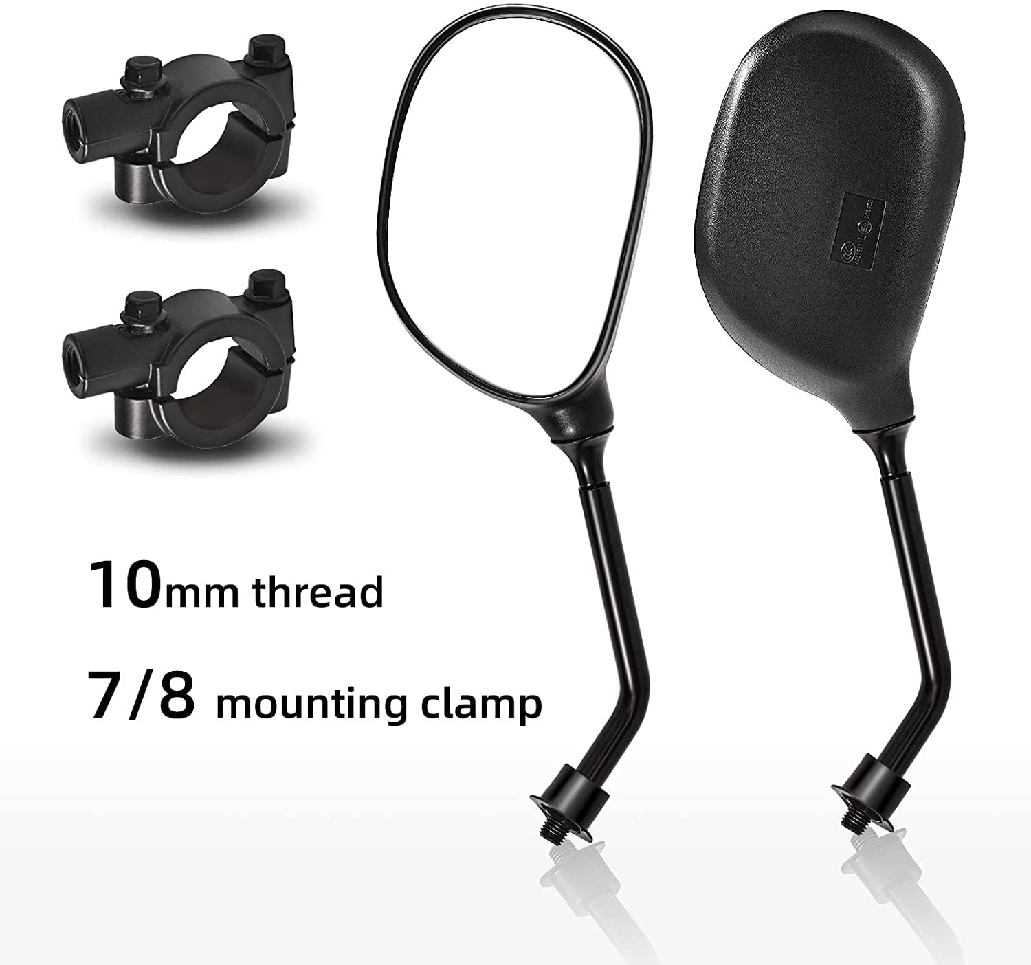 Trkimal Universal Adjustable ATV Motorcycle 360 Degrees Ball-Type Side Rearview Mirror with 7/8? Handlebar Mount Compatible for Motorcycle, Scooter, Atv, Dirt Quad Bike, Etc.