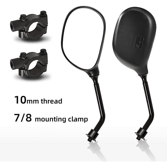 Trkimal Universal Adjustable ATV Motorcycle 360 Degrees Ball-Type Side Rearview Mirror with 7/8? Handlebar Mount Compatible for Motorcycle, Scooter, Atv, Dirt Quad Bike, Etc.