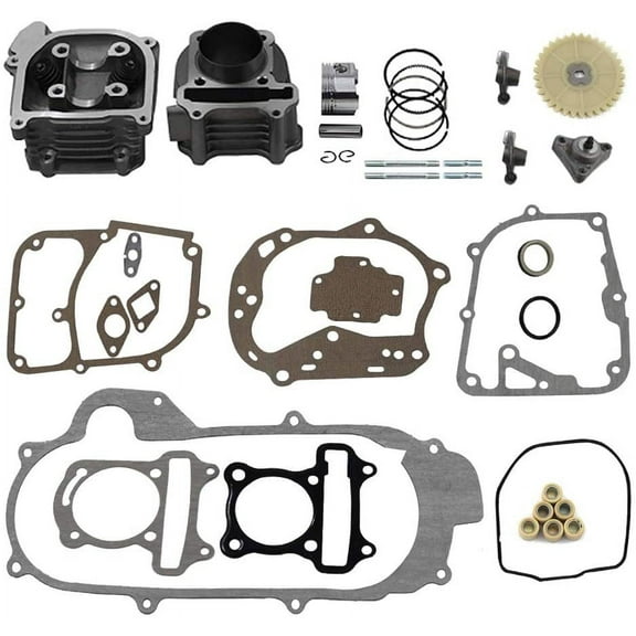 Trkimal Upgrade Big Bore 50mm Cylinder Rebuild Kit for GY6 50cc 139QMB Racing Scooter Parts 64mm Valve Scooter Moped ATV Go Karts