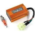 thumbnail image 1 of Trkimal Upgrade Racing Tuning DC Cdi Box 6pin + Spark Plug for GY6 125cc 150cc 250cc 4 stroke 152QMI/157QMJ Engine , Moped Scooter ATV Go Kart No Rev Limit, 1 of 3