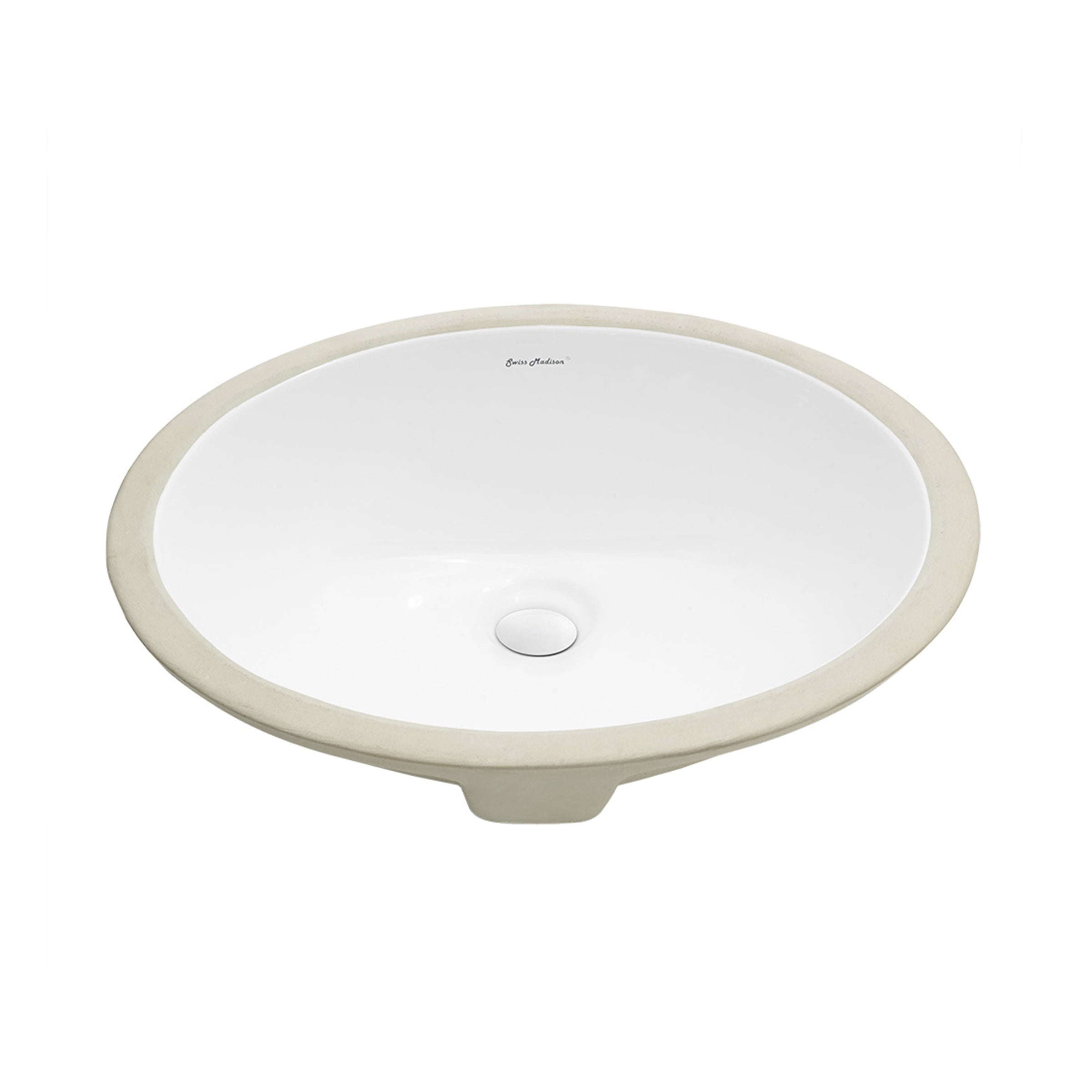 Trocadéro White Ceramic 18.5" Oval Under-Mount Sink