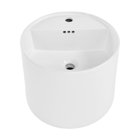 Trocadéro 18" Round Wall-Mount Bathroom Sink
