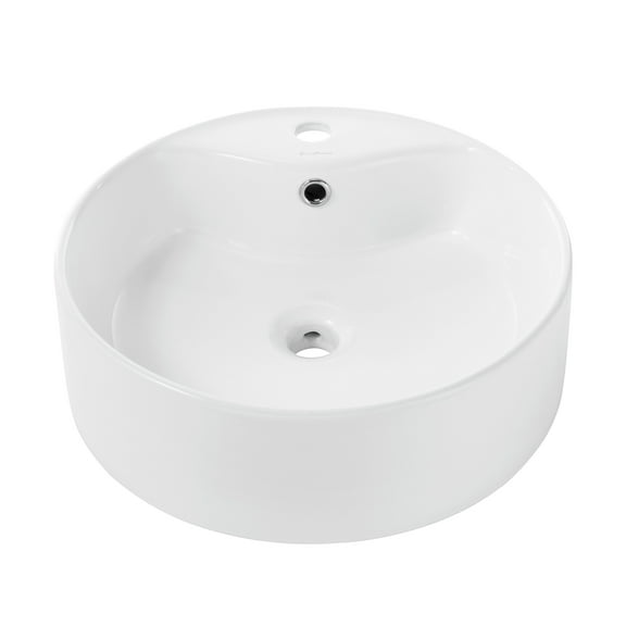 Trocadro Round Vessel Sink with Faucet Mount